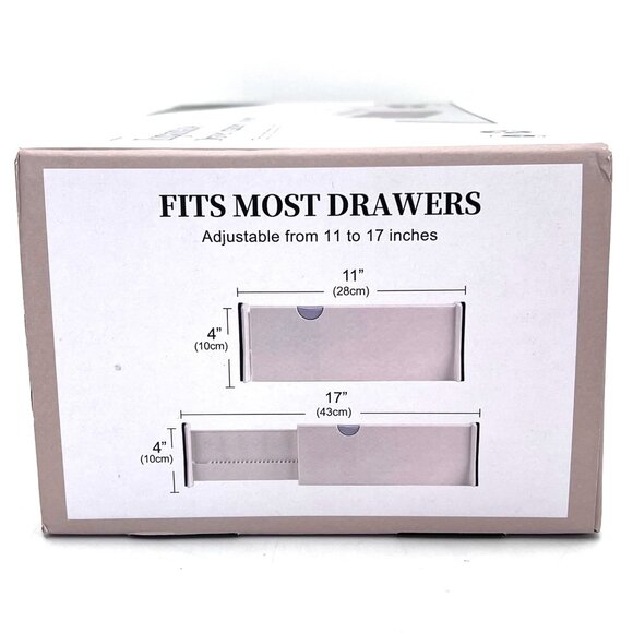 Expandable Drawer Organizers Dividers Set Of 4 Adjustable 11" To 17" Home Office - Picture 4 of 13